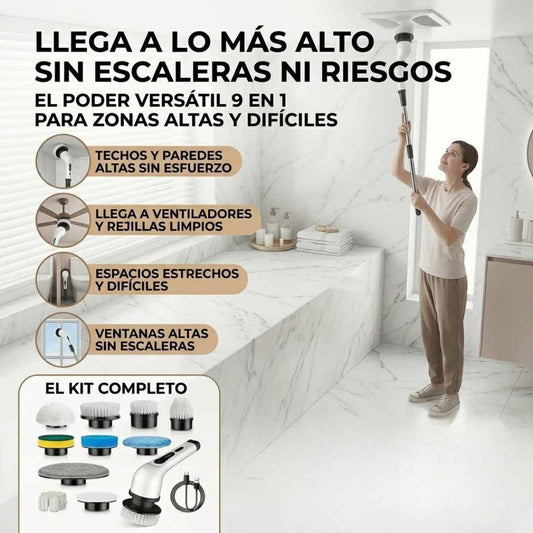 Cepillo Electrico De Limpieza 9 en 1 - Limpieza sin límites 🧹