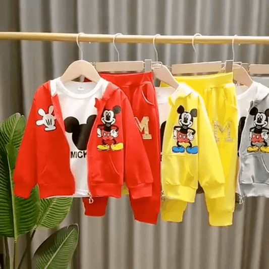 CONJUNTO MICKEY MOUSE: chaqueta, camisa y pantalon 👦🏻👧🏻👶🏻