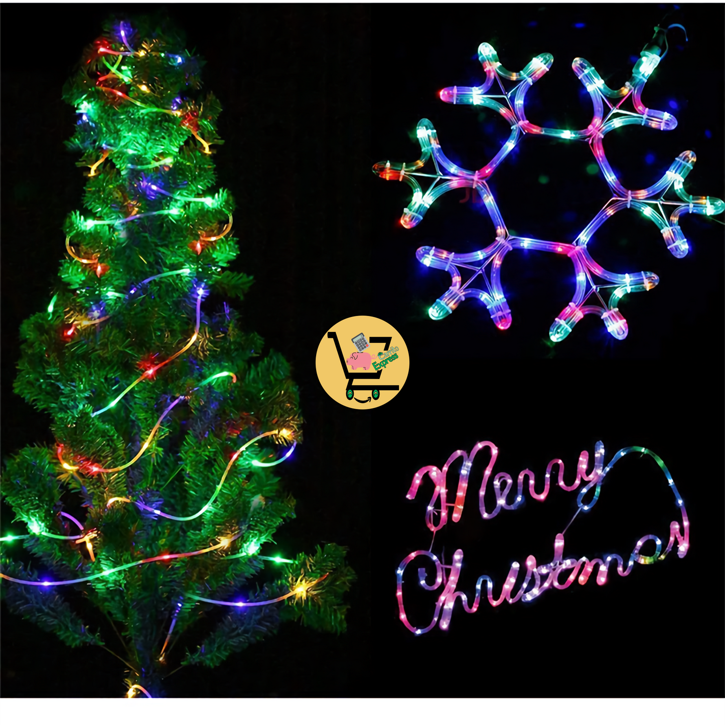 MANGUERA LED CON PANEL SOLAR x 30 metros🎄🎅🏼