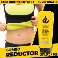 CHALECO TERMICO + GEL SAUNA 4 EN 1 - XXL