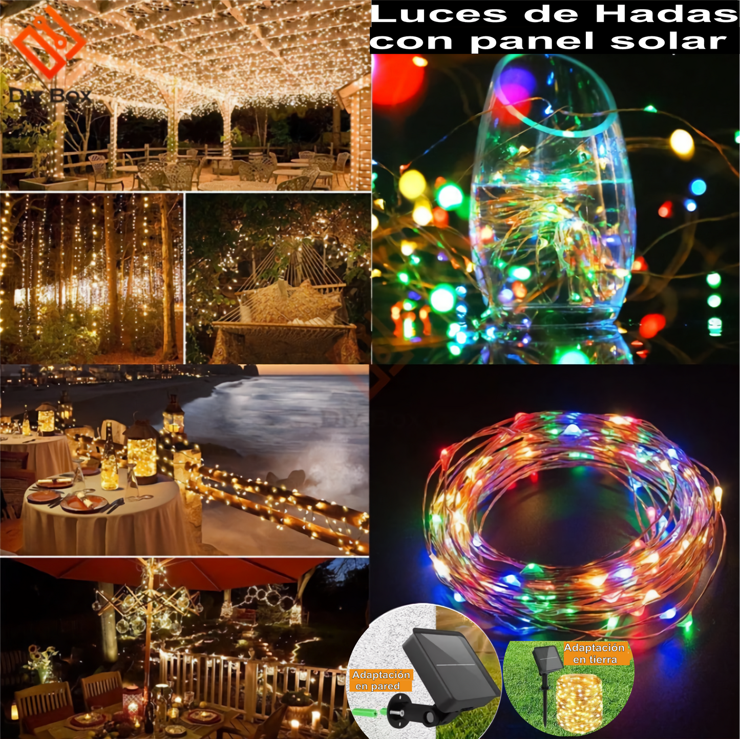INSTALACIÓN LUCES DE HADA SOLAR x 10 METROS (control desde el panel) 🎄🎅🏼