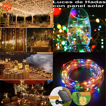 INSTALACIÓN LUCES DE HADA SOLAR x 10 METROS (control desde el panel) 🎄🎅🏼
