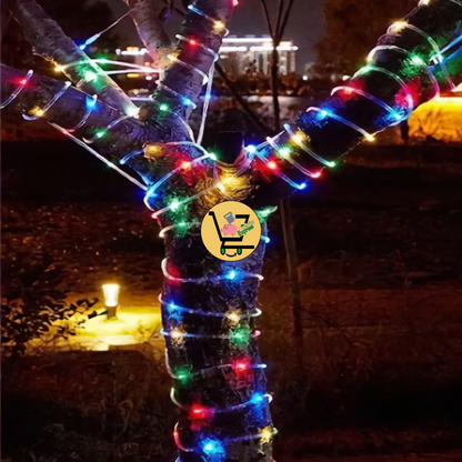 MANGUERA LED CON PANEL SOLAR x 30 metros🎄🎅🏼