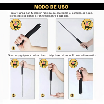 TAMBO BASTÓN DEFENSA PERSONAL + ESTUCHE