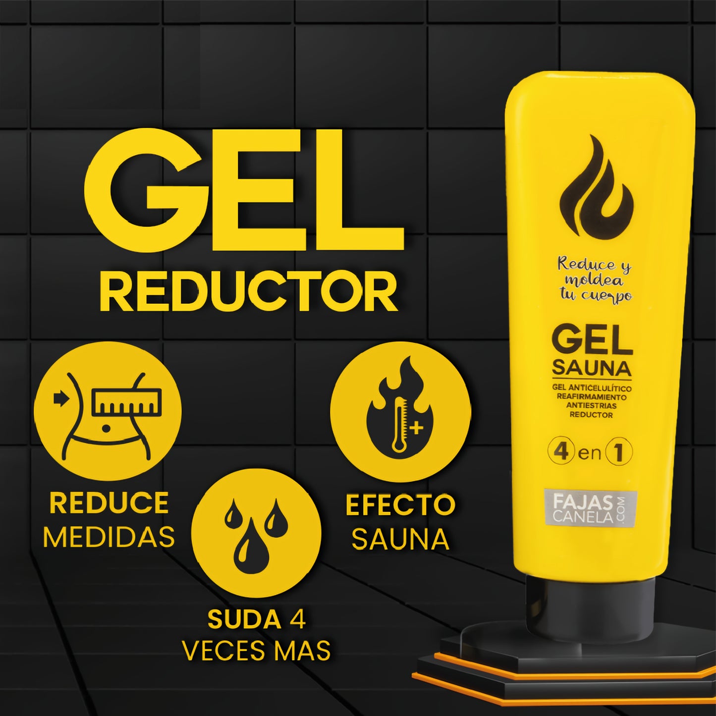 CHALECO TERMICO + GEL SAUNA 4 EN 1