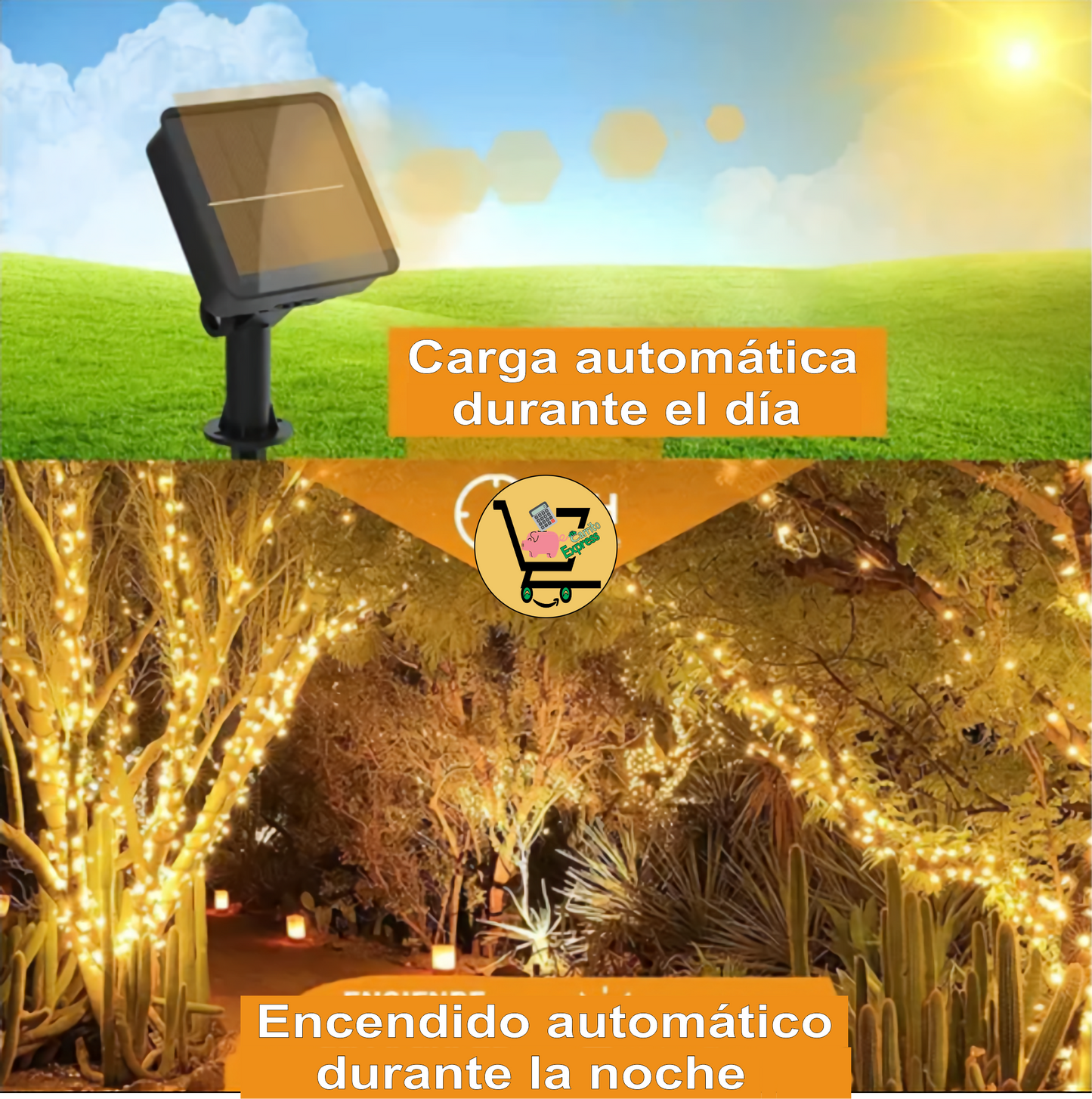 INSTALACIÓN LUCES DE HADA SOLAR x 10 METROS (control desde el panel) 🎄🎅🏼