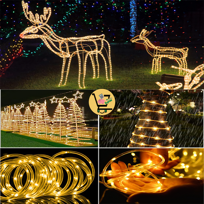 MANGUERA LED CON PANEL SOLAR x 30 metros🎄🎅🏼
