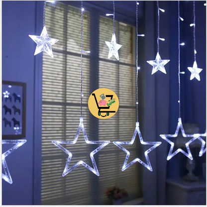 CASCADA LUCES LED ESTRELLAS, 3 y 6 METROS POR 1 METRO 🎄✨