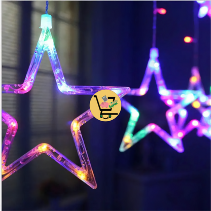 CASCADA LUCES LED ESTRELLAS, 3 y 6 METROS POR 1 METRO 🎄✨