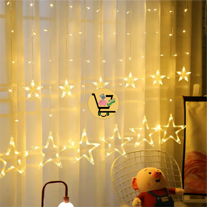 CASCADA LUCES LED ESTRELLAS, 3 y 6 METROS POR 1 METRO 🎄✨