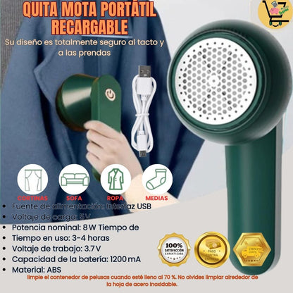 Quita Motas Eléctrico Portátil Recargable 👔🐕