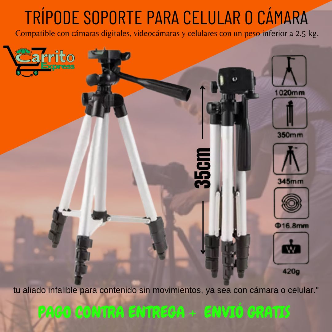 Trípode soporte para celular o cámara 😎📸📱
