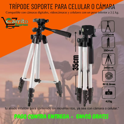 Trípode soporte para celular o cámara 😎📸📱