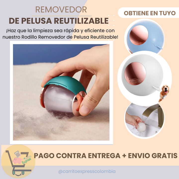 Removedor De Pelusa Reutilizable 🧶😺🐶🍟