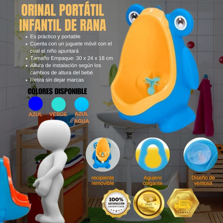 Orinal Portátil Infantil De Rana 🚽👦🏻🧒🏻🐸
