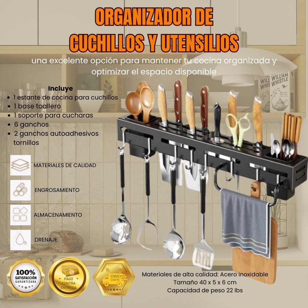 Organizador de cocina - KnifeMaster™️ 🍴🔪