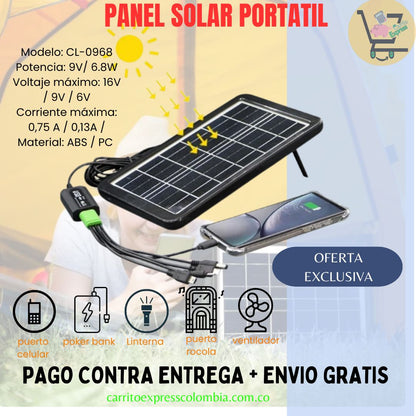 PANEL SOLAR PORTATIL 🌞💡