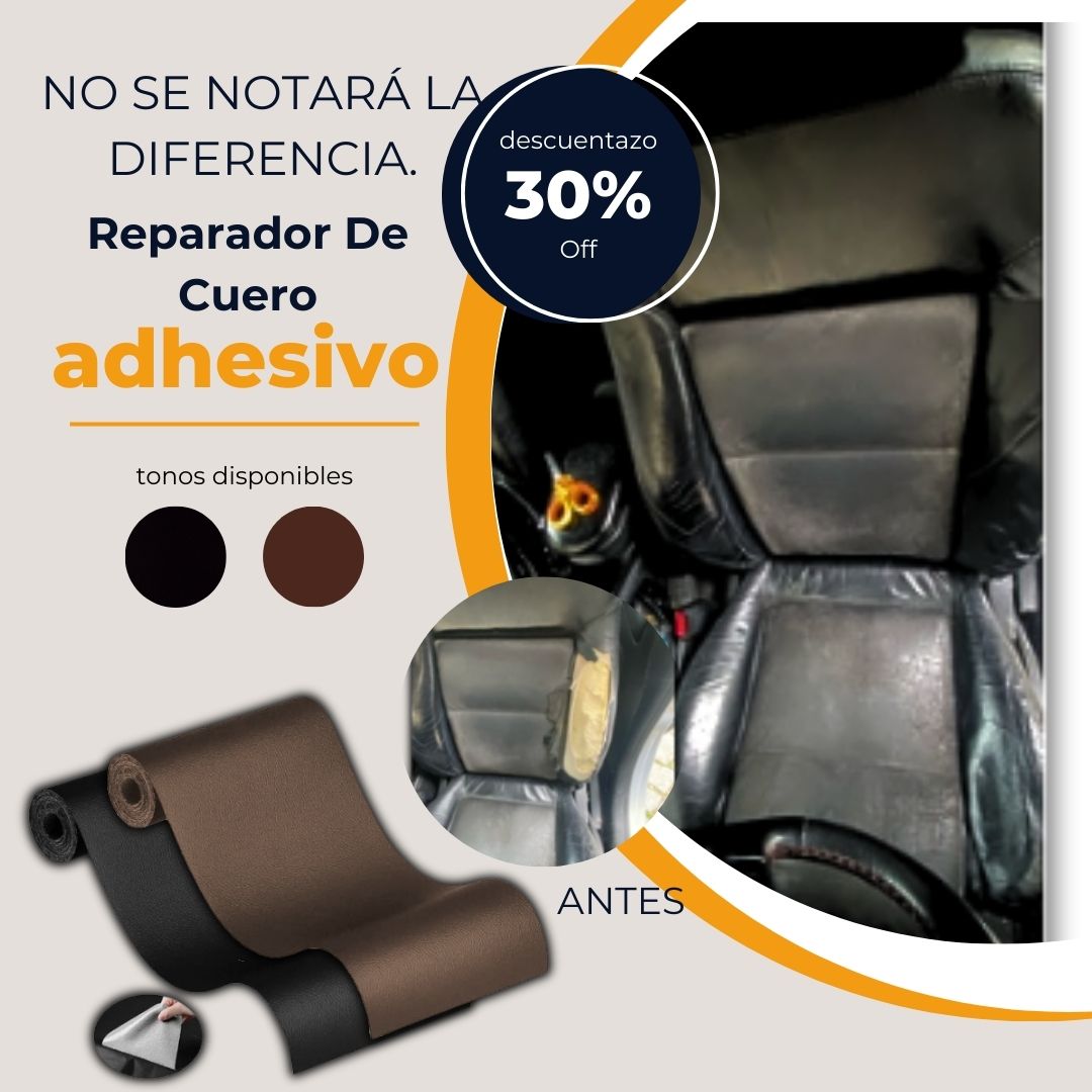 Reparador De Cuero Auto adhesivo 50 cm x 138 cm 🚗🛵💺
