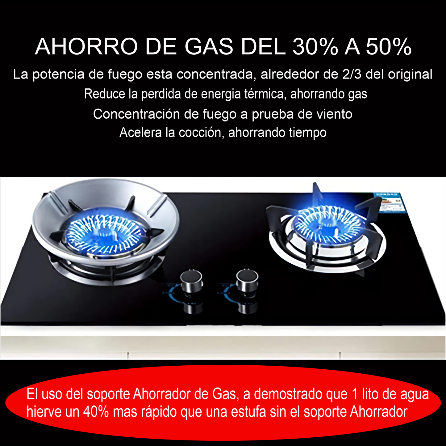 AHORRADOR DE GAS, ANTIDERRAMES DE ESTUFA 🤑