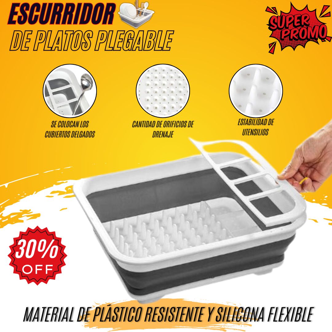 Escurridor De Platos Plegable plastico