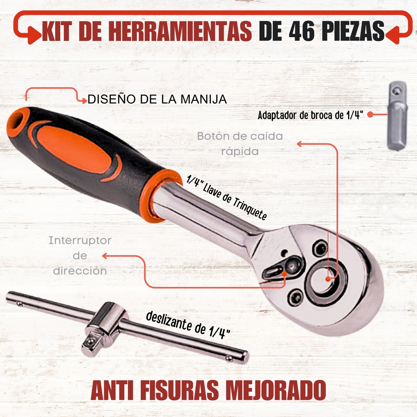 Kit De Herramientas de 46 piezas 🛠️