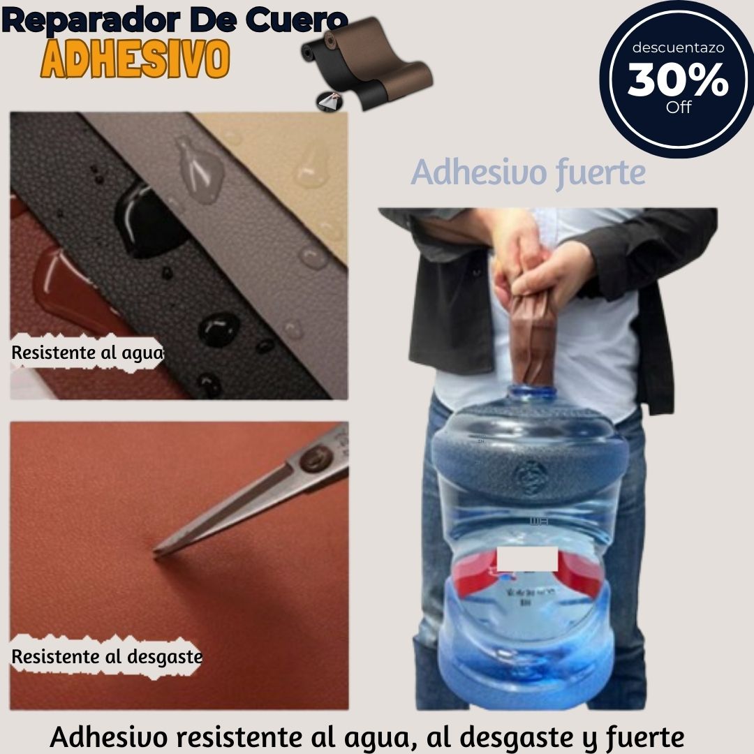 Reparador De Cuero Auto adhesivo 50 cm x 138 cm 🚗🛵💺