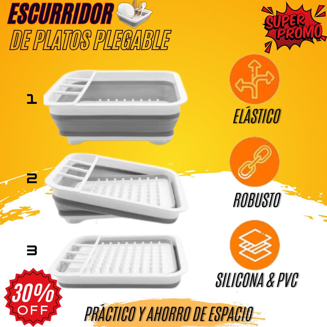 Escurridor De Platos Plegable plastico