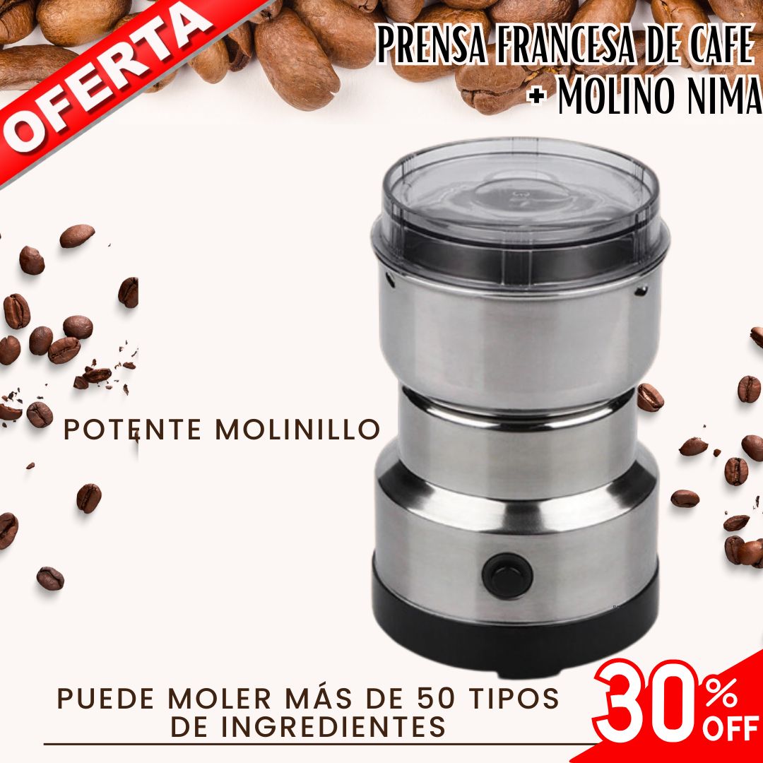 PRENSA FRANCESA DE CAFE + MOLINO NIMA
