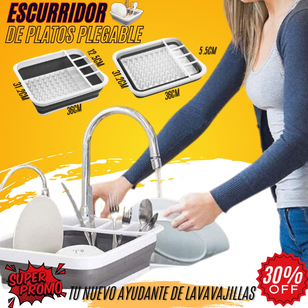 Escurridor De Platos Plegable plastico