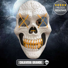 Máscara Halloween™ LED Neón – Te hará brillar🎃👻 - CALAVERA GRANDE