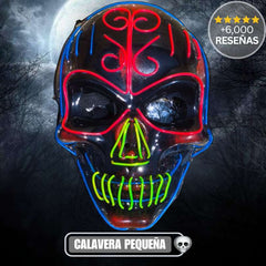 Máscara Halloween™ LED Neón – Te hará brillar🎃👻 - CALAVERA PEQUEÑA