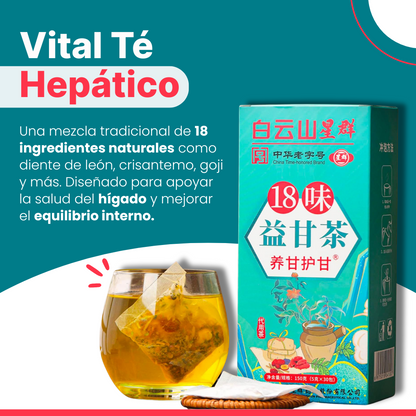 Té Hepático 18 Hierbas Chinas x 30 sobres – Nutrición y Desintoxicación Natural 🍵