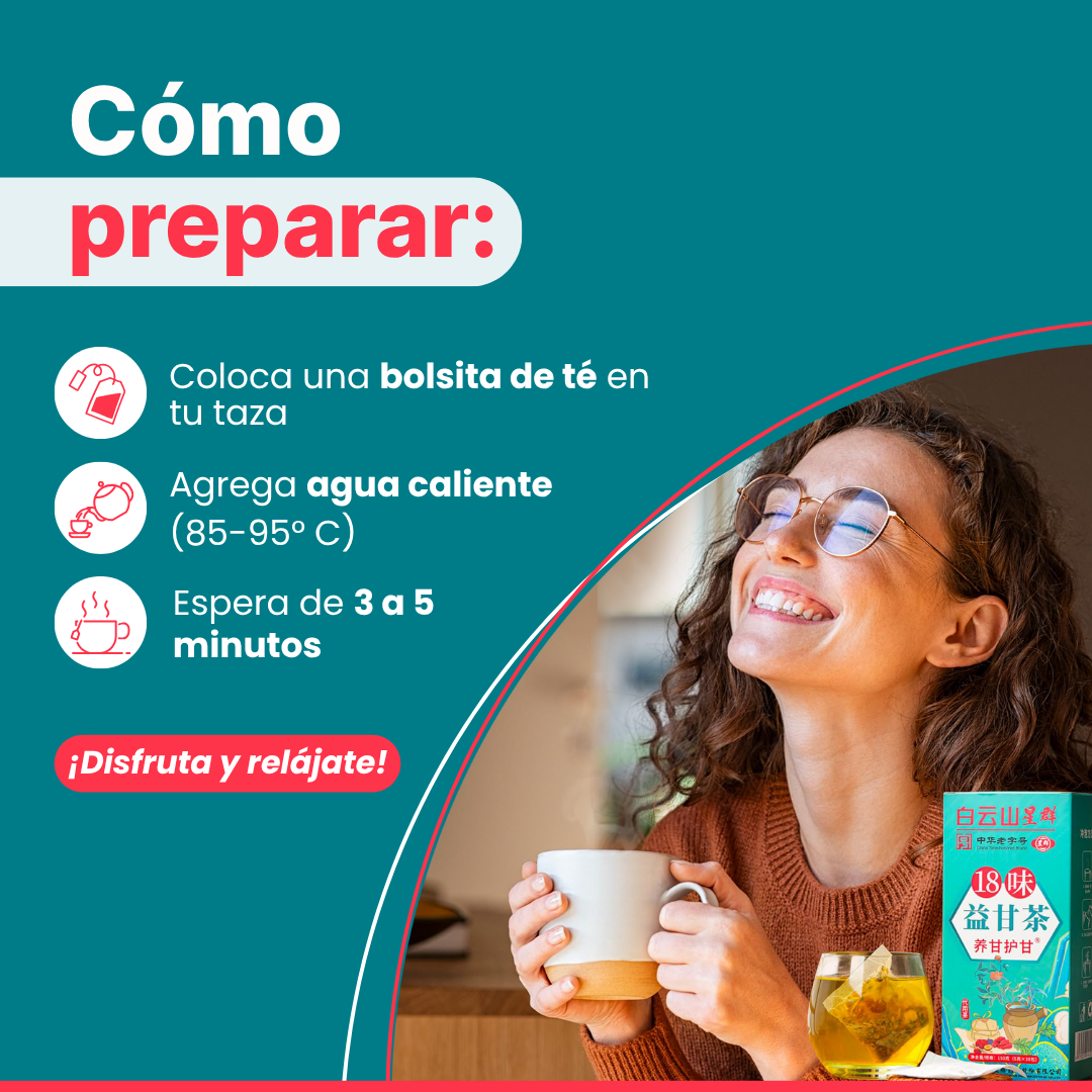 Té Hepático 18 Hierbas Chinas x 30 sobres – Nutrición y Desintoxicación Natural 🍵