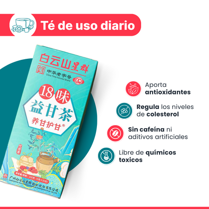 Té Hepático 18 Hierbas Chinas x 30 sobres – Nutrición y Desintoxicación Natural 🍵