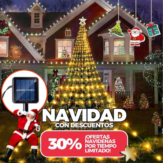 Cascada Solar LED Estrella - Ambiente Mágico Sin Cables 🤩