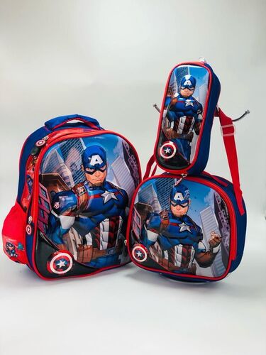 MORRAL ESCOLAR 3D EN COMBO X 3 🎒