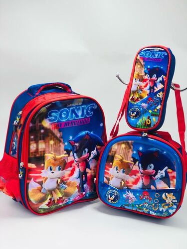 MORRAL ESCOLAR 3D EN COMBO X 3 🎒