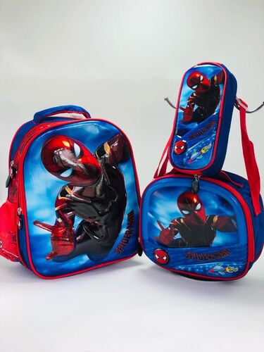 MORRAL ESCOLAR 3D EN COMBO X 3 🎒