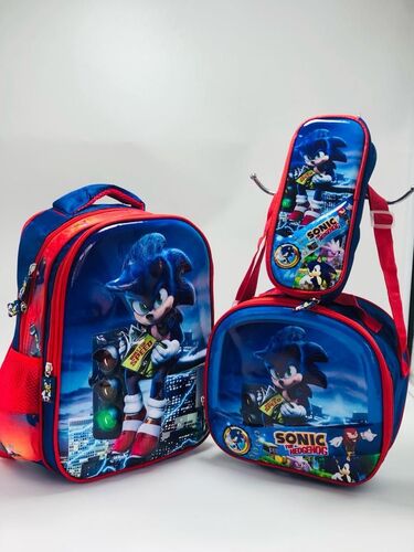 MORRAL ESCOLAR 3D EN COMBO X 3 🎒