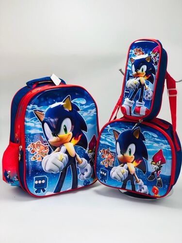 MORRAL ESCOLAR 3D EN COMBO X 3 🎒