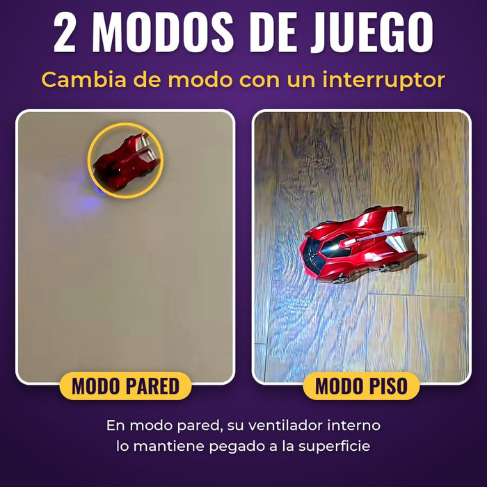 Dos modos de juego: pared o piso con un interruptor