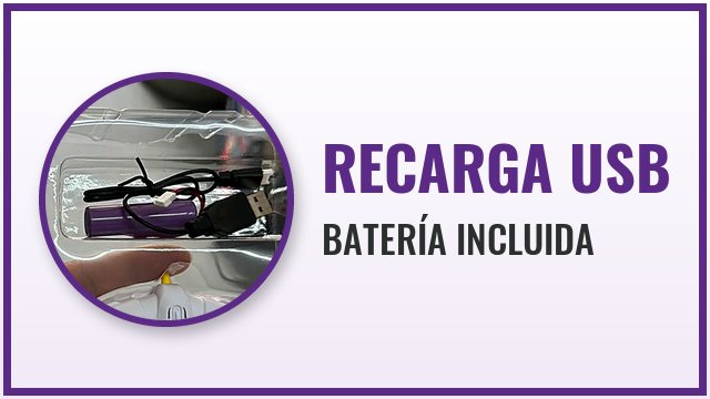 Recarga USB, batería incluida