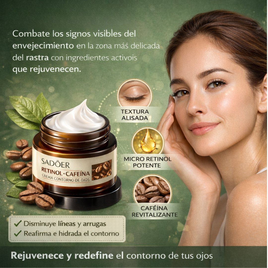 Contorno de Ojos Café & Retinol x 30g – Mirada Radiante 👁️✨
