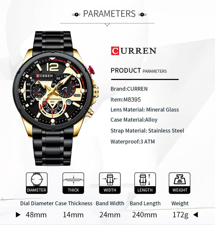 Reloj Curren 8395 - Precisión y Estilo ⌚🔥