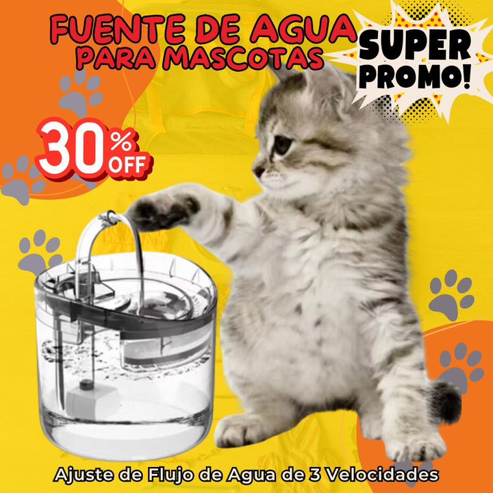Fuente de agua para gatos y perros