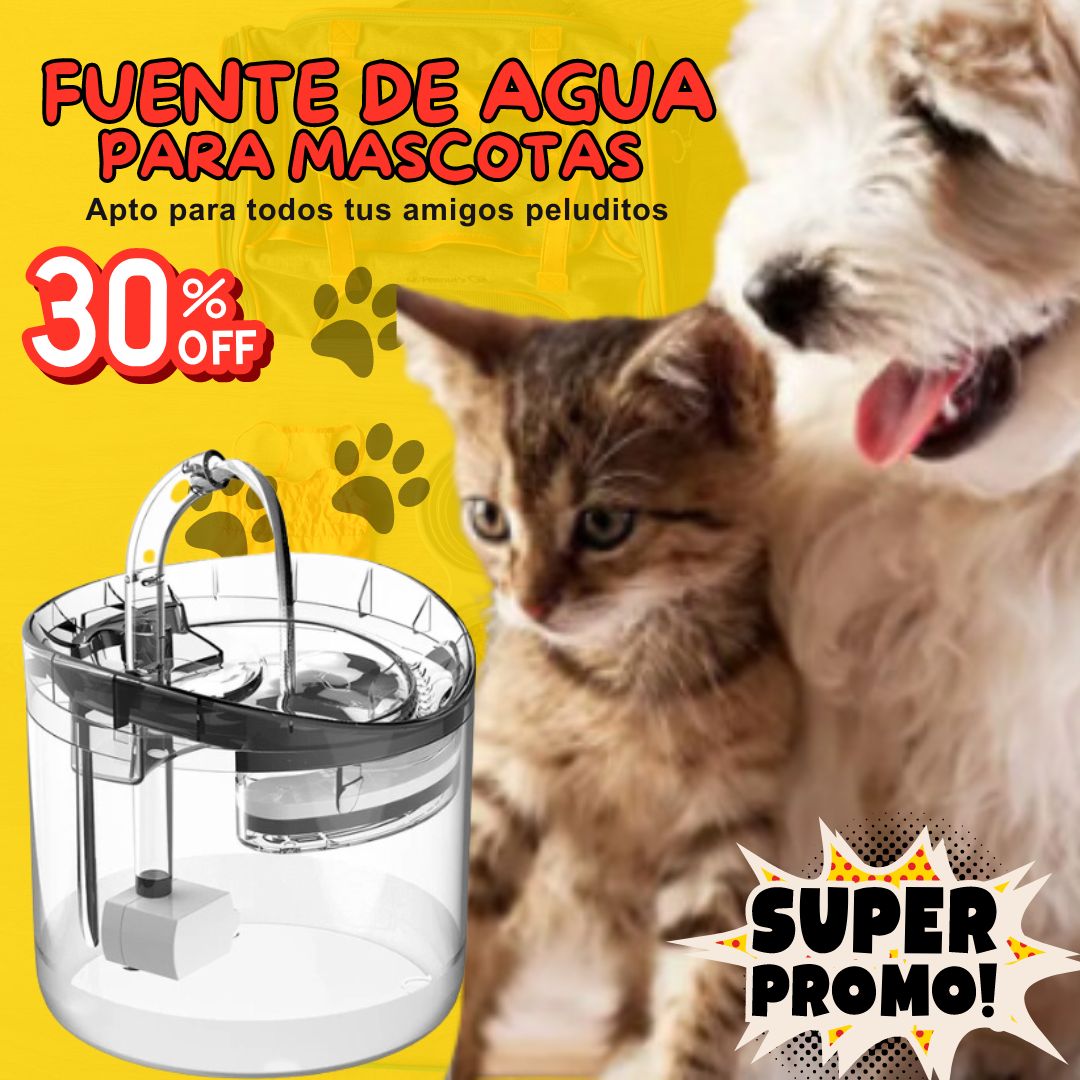 Fuente de agua para gatos y perros