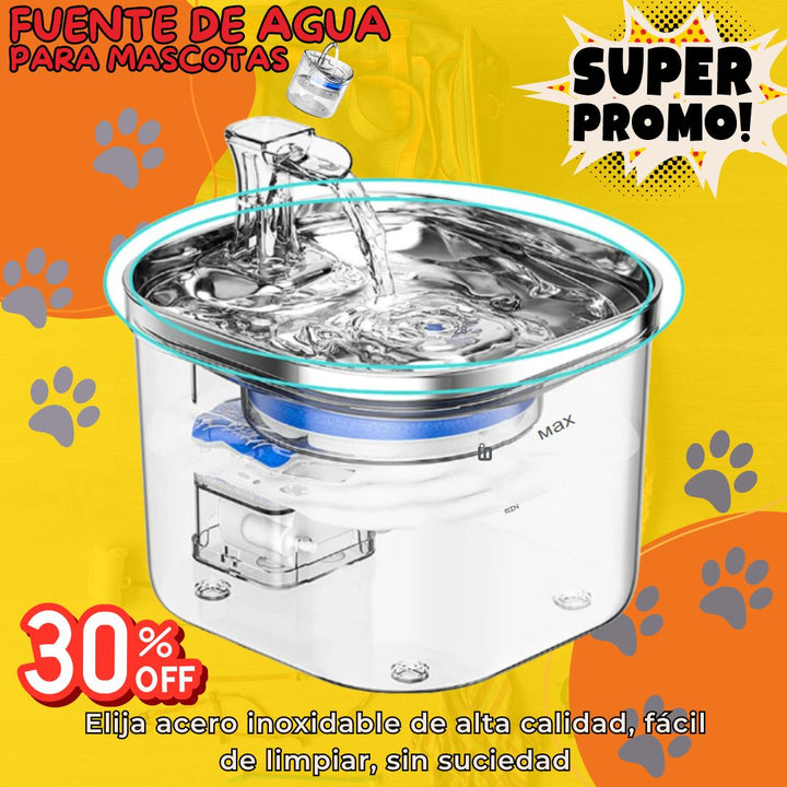 Fuente de agua para gatos y perros