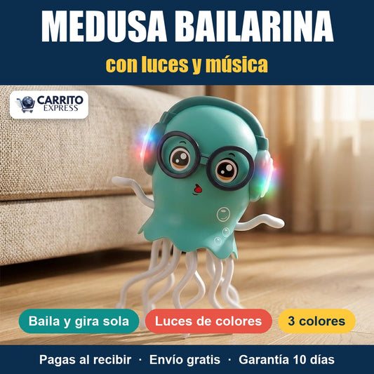 Medusa bailarina con luces y música: hero