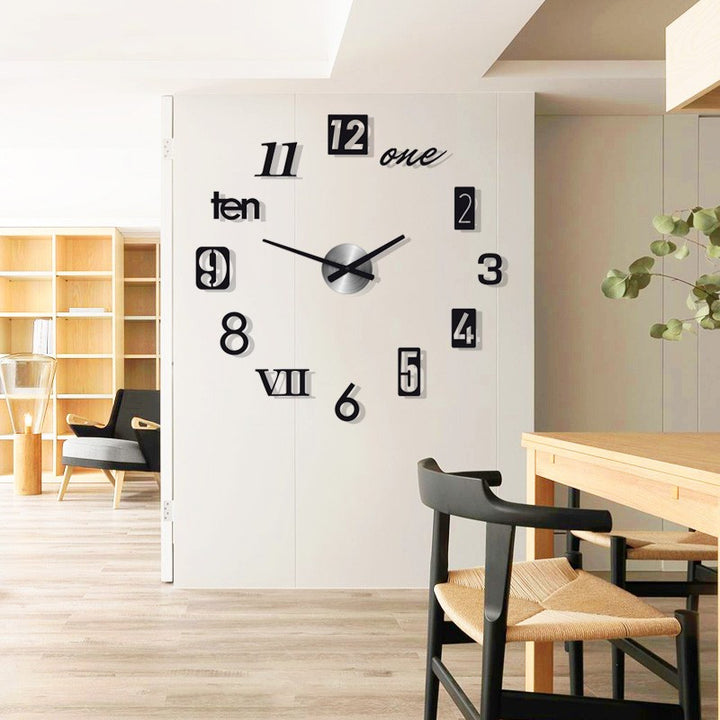 RELOJ DE PARED 3D MODERNO PARA EL HOGAR 90 X 90 cm