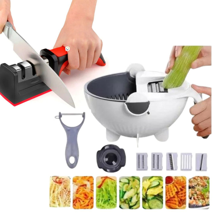 COMBO, RALLADOR + AFILADOR🔪🍎🥒🍆